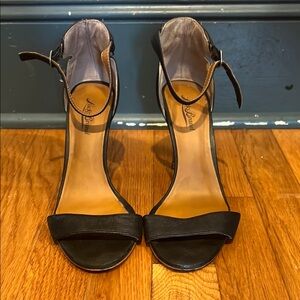 Lucky Brand Black Stiletto Heels with Ankle Strap